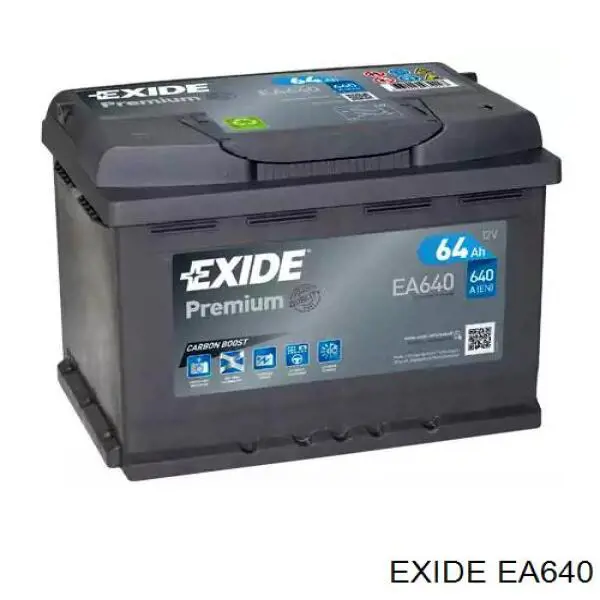 Аккумулятор автомобильный Exide Premium 64 А/ч 640 А B13 1 EA640
