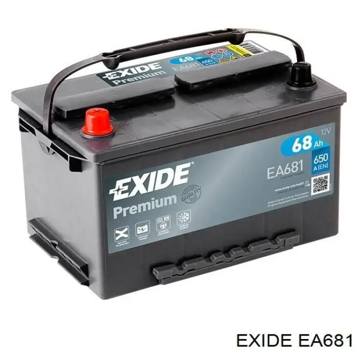 Аккумулятор автомобильный Exide EA681 цена, от 120.31 USD