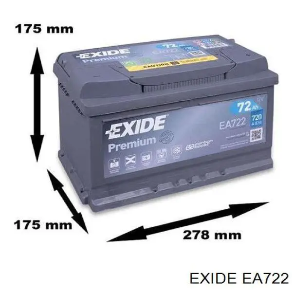 EA722 Exide Аккумуляторная батарея