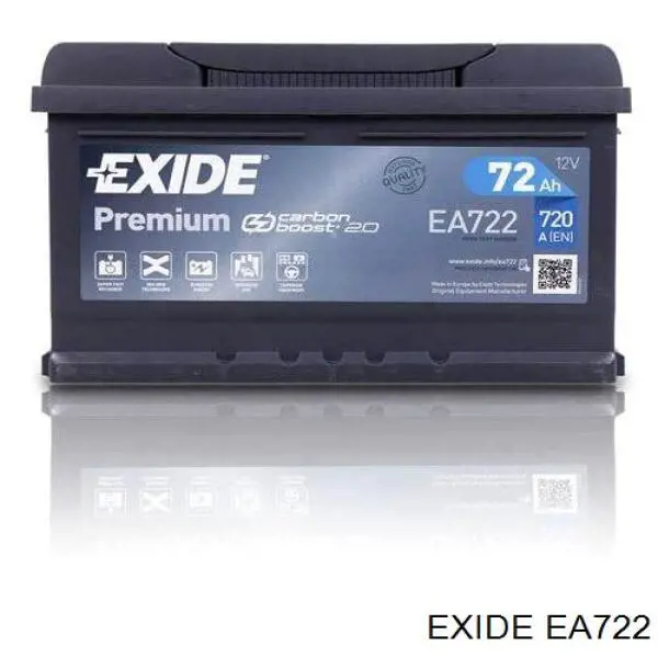 Аккумулятор автомобильный Exide EA722 цена, от 104.95 USD