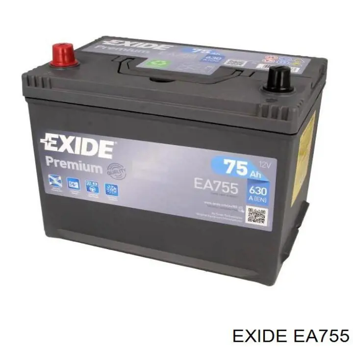 Batería de arranque EA755 Exide