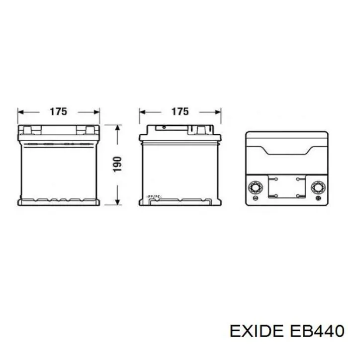 АКБ Exide EB440