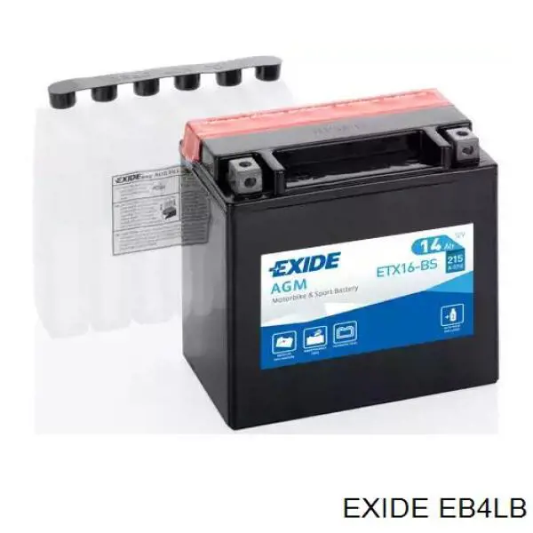 Купить EB4LB Exide Батарея аккумуляторная