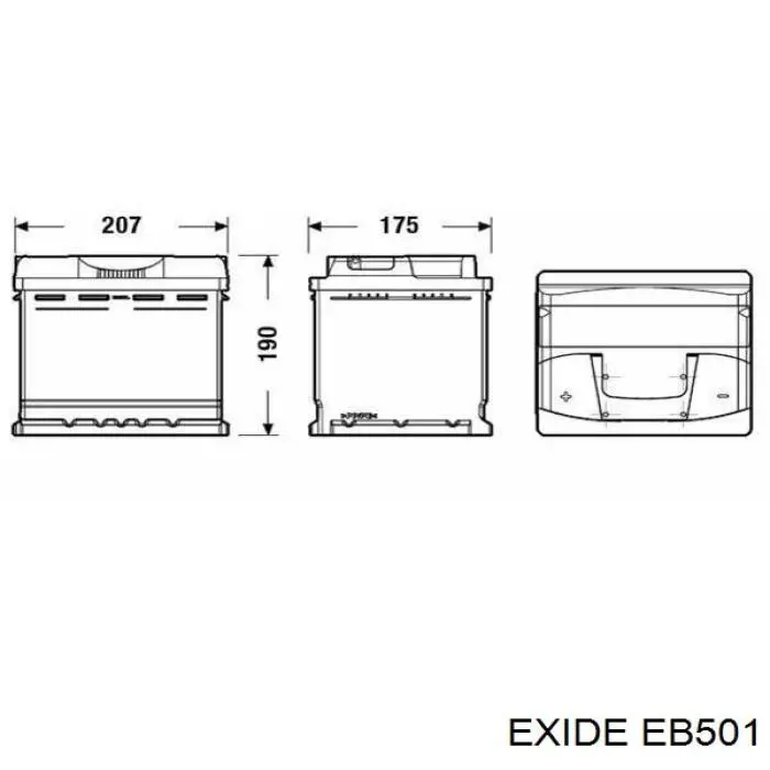 Аккумулятор Exide EB501