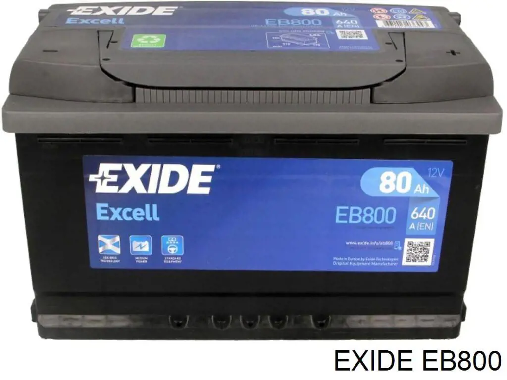 Аккумулятор Exide Excell 80 А/ч 12 В B13 EB800