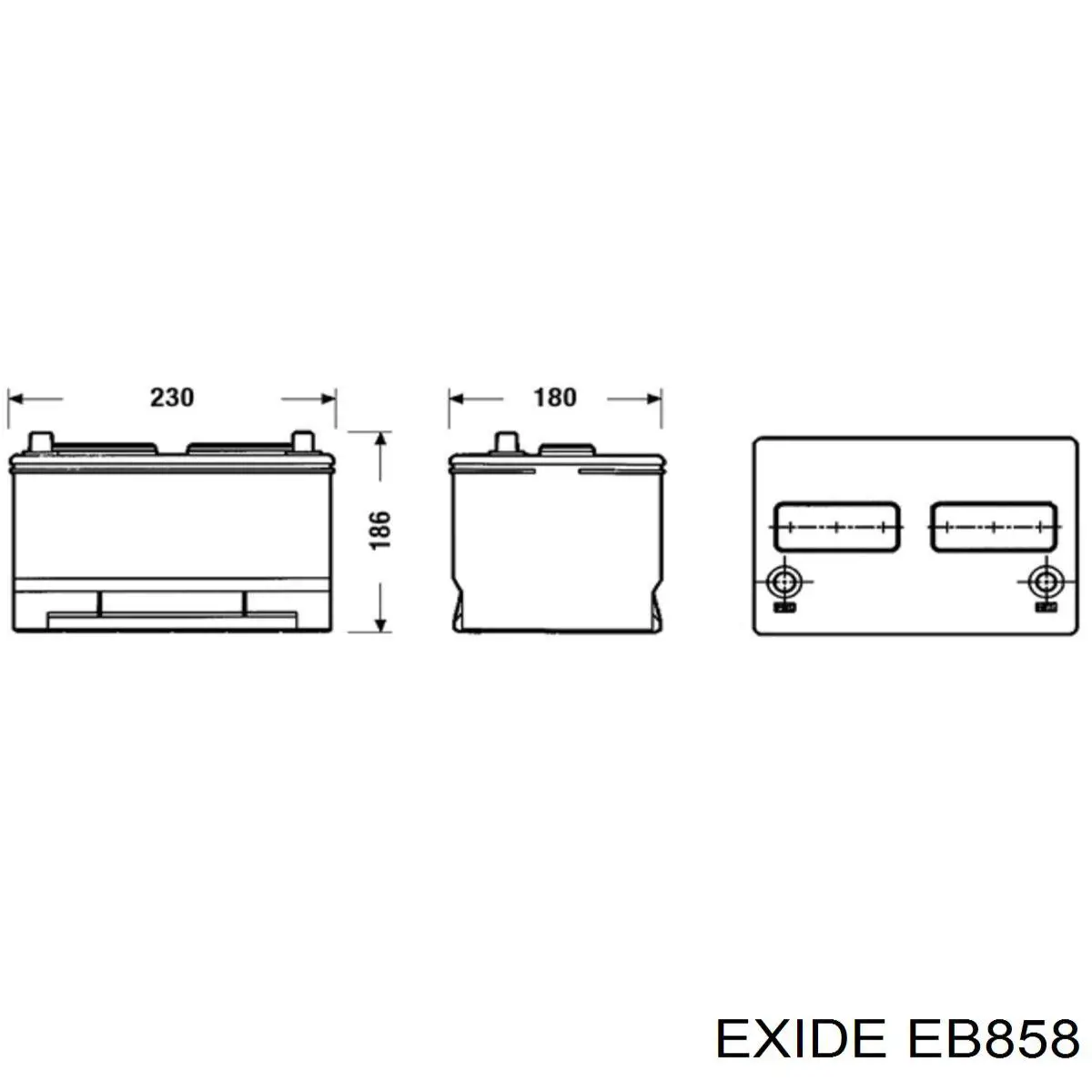 EB858 Exide Аккумуляторная батарея