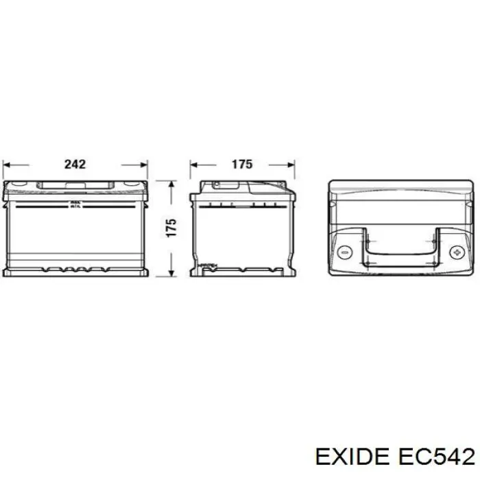Купить EC542 Exide Батарея аккумуляторная