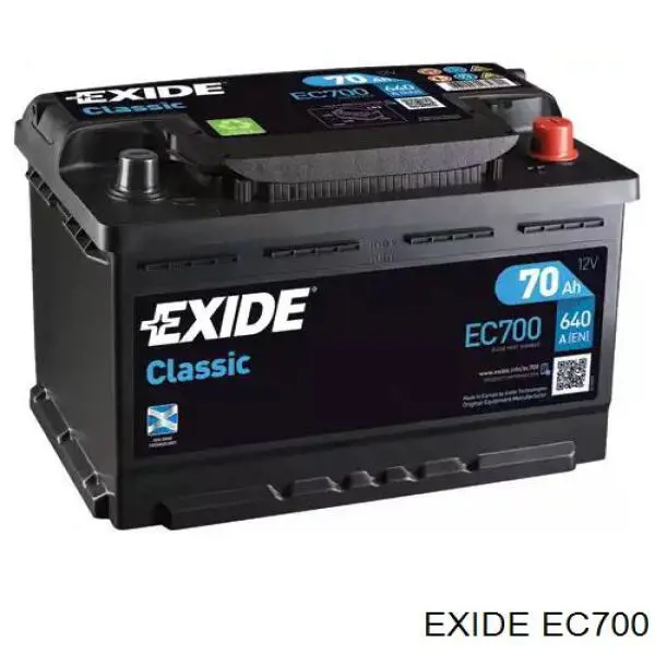 Аккумулятор Exide Классический 70 А/ч 12 В B13 EC700
