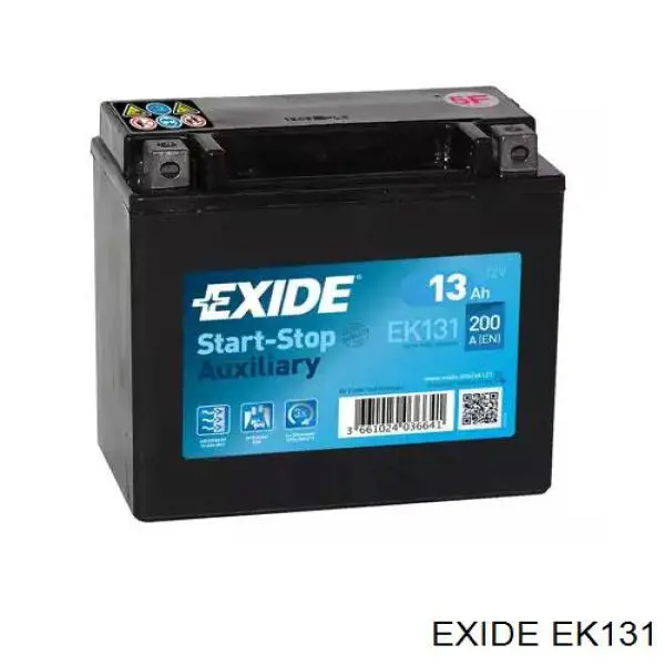 EK131 Exide bateria recarregável (pilha)