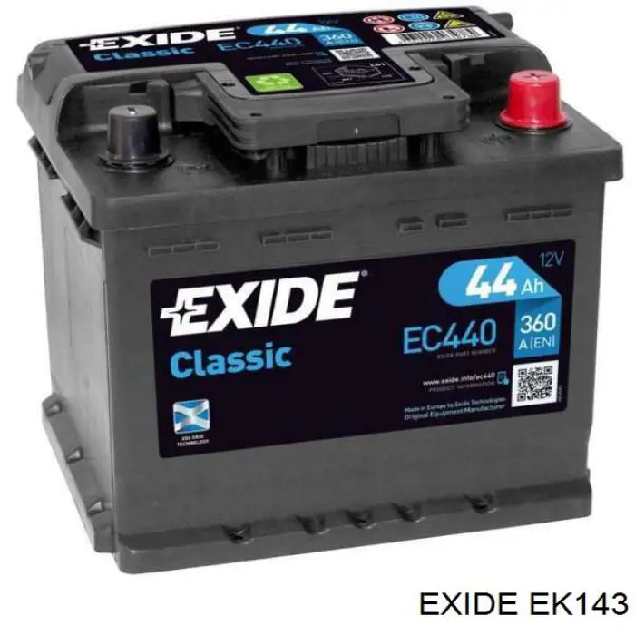 Аккумулятор автомобильный Exide EK143 цена, от 64.10 USD
