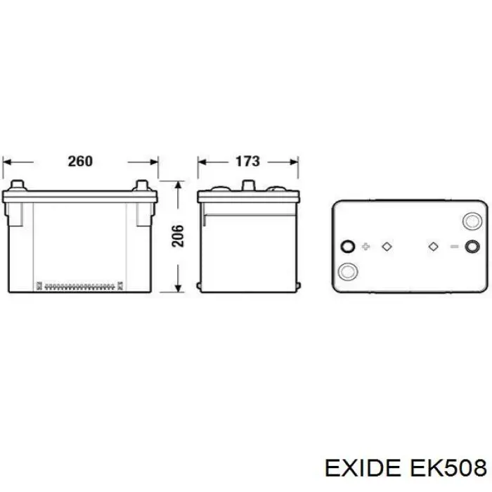 Аккумулятор EK508 Exide