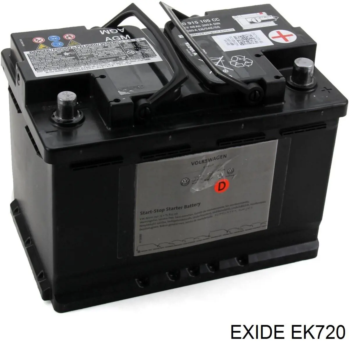 EK720 Exide bateria recarregável (pilha)