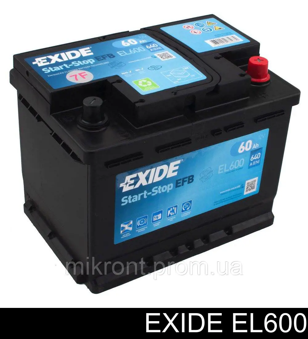 Аккумулятор Exide Maintenance 60 А/ч 12 В B13 EL600