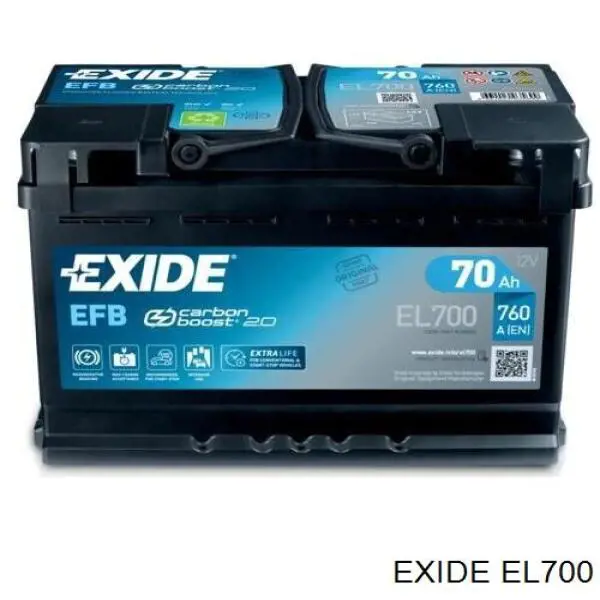 Аккумулятор автомобильный Exide EL700 цена, от 144.67 USD