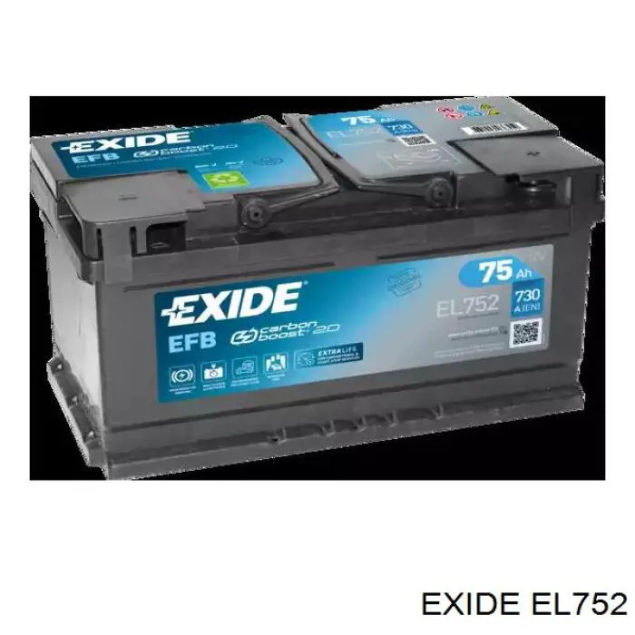 Аккумулятор Exide Maintenance 75 А/ч 12 В B13 EL752