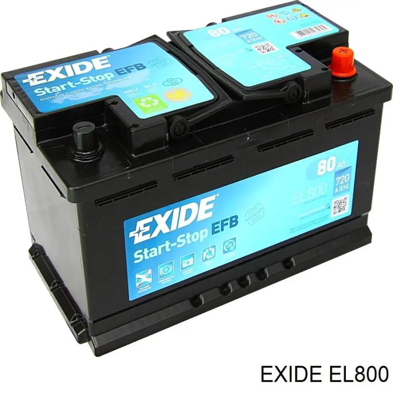 Аккумулятор Exide Maintenance 80 А/ч 12 В B13 EL800