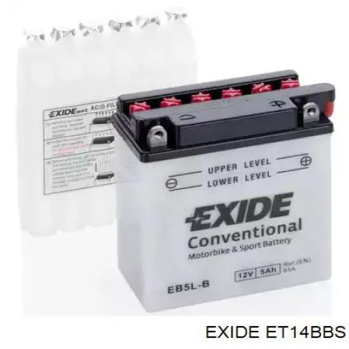 ET14B-BS Exide bateria recarregável (pilha)