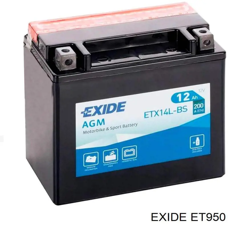 Купить ET950 Exide Батарея аккумуляторная