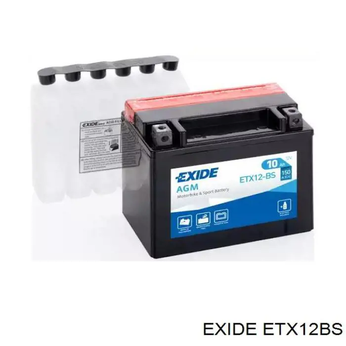 ETX12-BS Exide bateria recarregável (pilha)