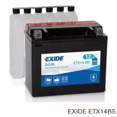 ETX14-BS Exide bateria recarregável (pilha)