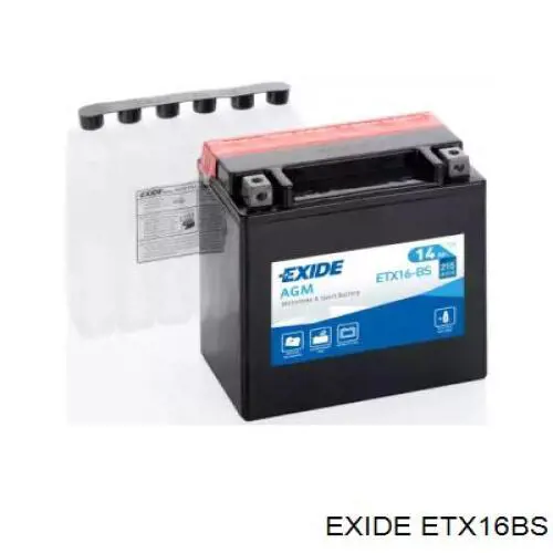 ETX16-BS Exide bateria recarregável (pilha)