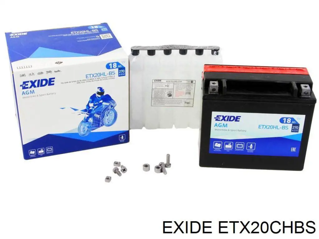 Аккумулятор автомобильный Exide ETX20CHBS цена, от 83.51 USD