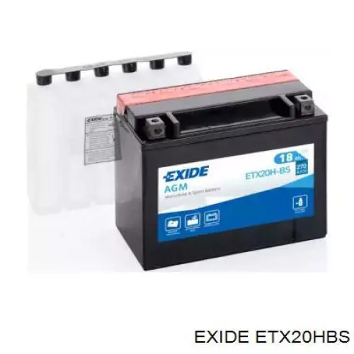 ETX20H-BS Exide bateria recarregável (pilha)