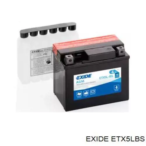 ETX5L-BS Exide bateria recarregável (pilha)