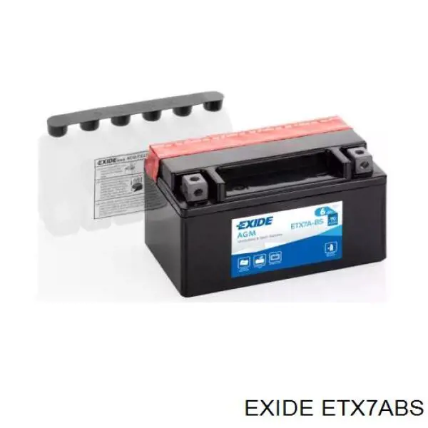 ETX7A-BS Exide bateria recarregável (pilha)