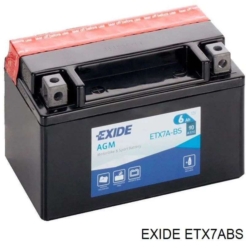 Купить ETX7ABS Exide Батарея аккумуляторная