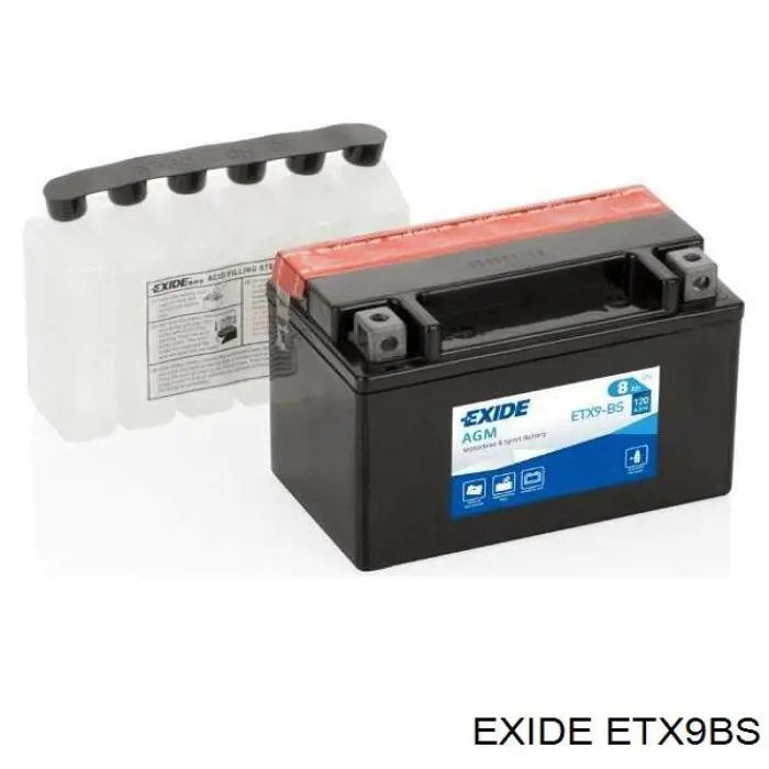 ETX9-BS Exide bateria recarregável (pilha)