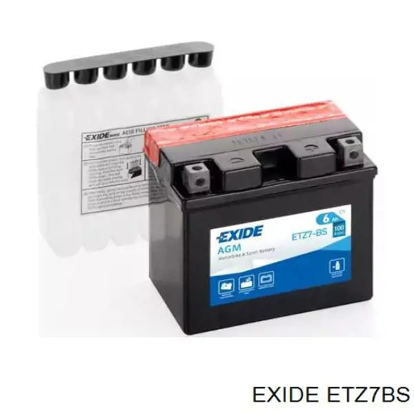 Аккумулятор Exide 6 А/ч 12 В B00 ETZ7BS