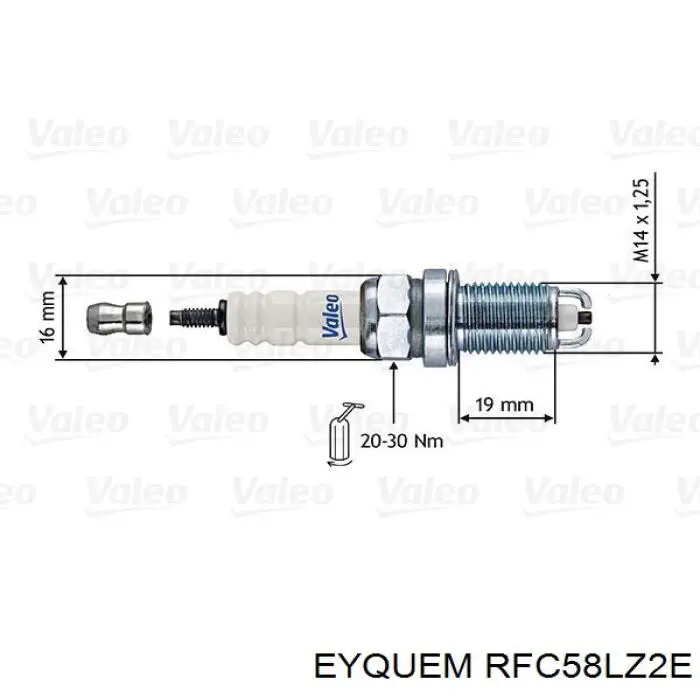 RFC58LZ2E EYQUEM Bujía original y equivalente