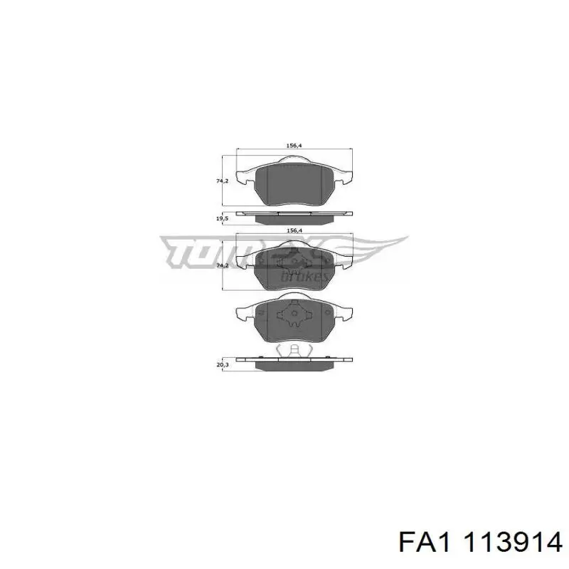 Подушка крепления глушителя FA1 113914 цена, от 0.84 USD