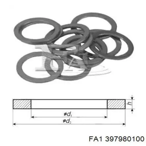 Прокладка пробки поддона двигателя 397980100 FA1