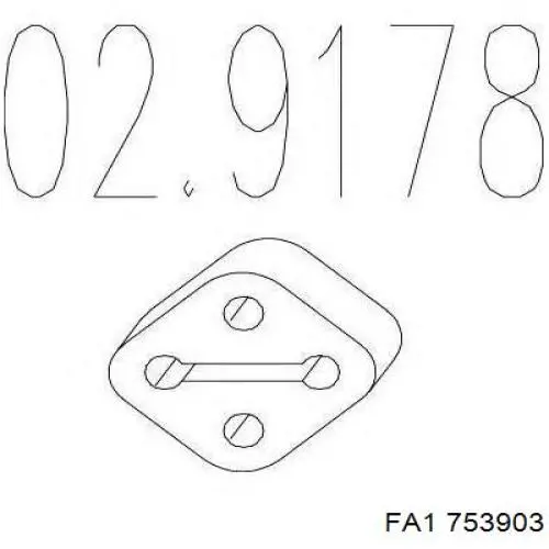 Подушка крепления глушителя FA1 753903 цена, от 1.37 USD