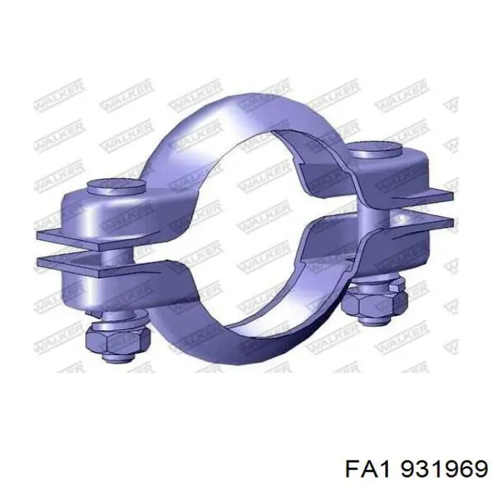 Abrazadera de silenciador trasera 931969 FA1