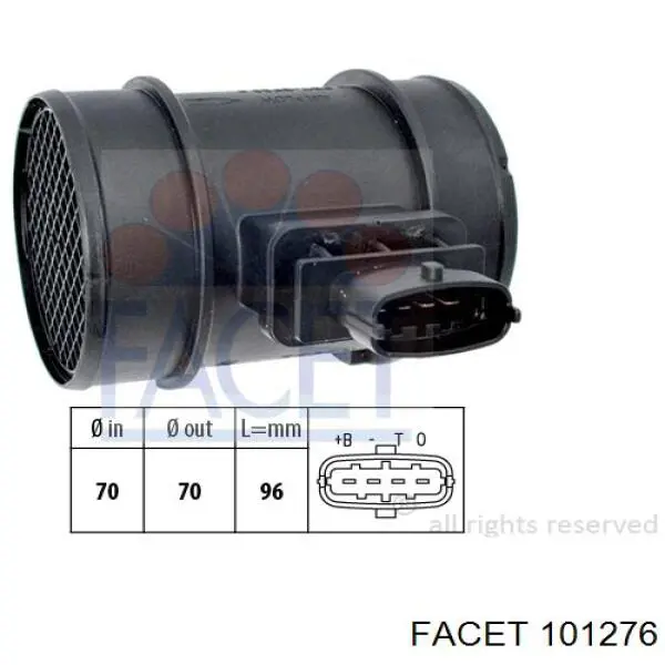 Sensor De Flujo De Aire/Medidor De Flujo (Flujo de Aire Masibo) 101276 Facet