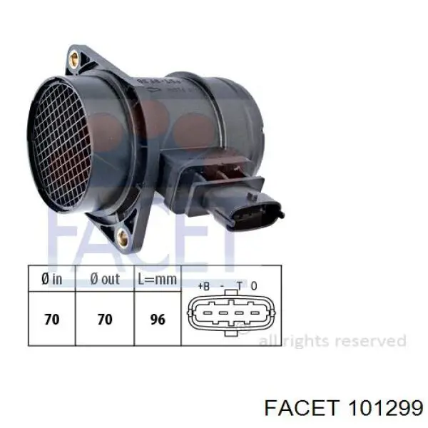 Расходомер воздуха Фиат Добло 119 (Fiat Doblo)