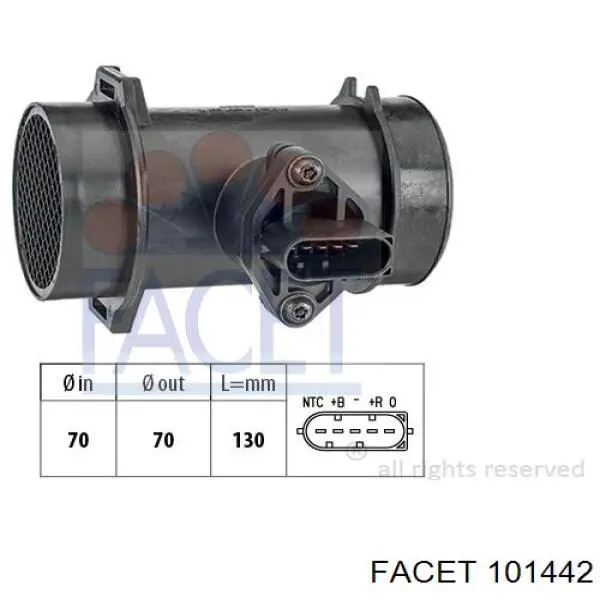Датчик массового расхода воздуха NGK EPBMFT5V039H цена, от 73.93 USD