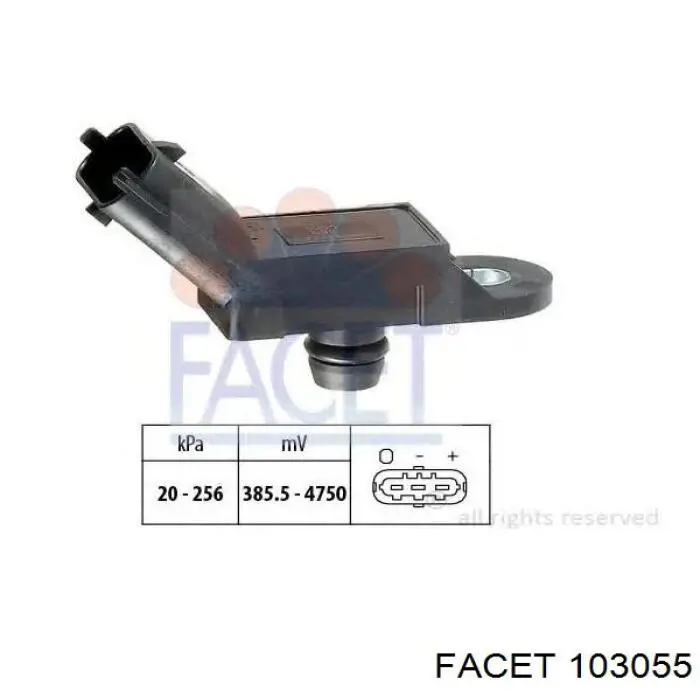 Sensor De Presion Del Colector De Admision 103055 Facet