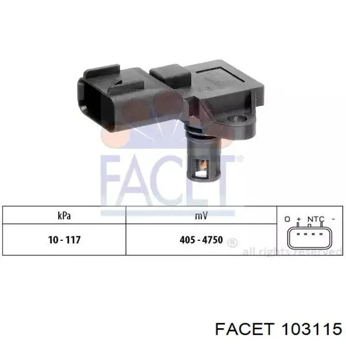Купить 103115 Facet Датчик MAP