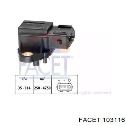 Датчик абсолютного давления 103116 Facet