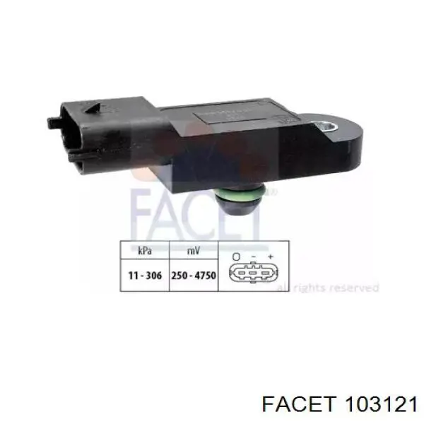 Sensor de presion de carga (inyeccion de aire turbina) 103121 Facet