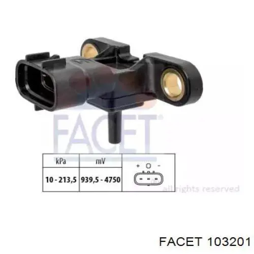 103201 Facet sensor de pressão de supercompressão