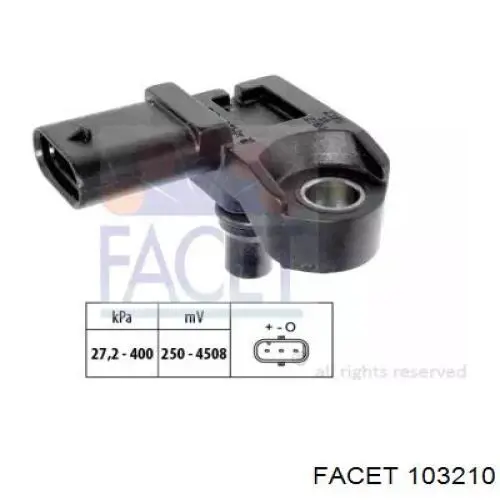 Sensor de presion de carga (inyeccion de aire turbina) 103210 Facet