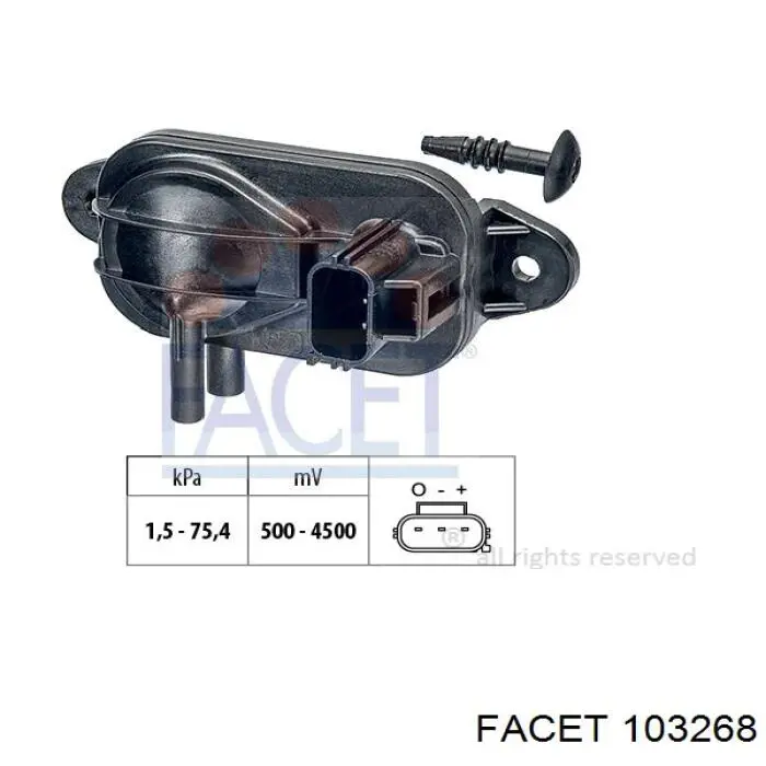 Sensor De Presion De Escape 103268 Facet