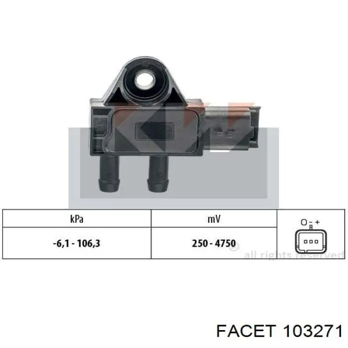 Sensor De Presion De Escape 103271 Facet