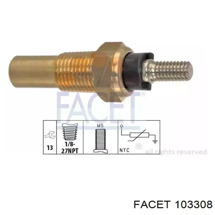 Купить 103308 Facet Датчик давления выхлопных газов