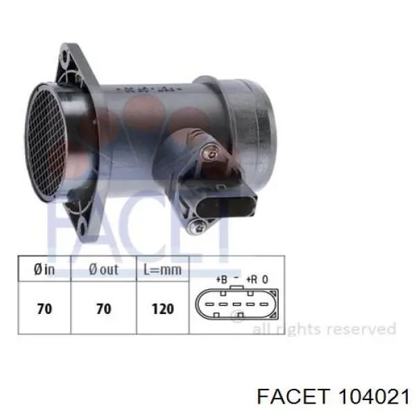 Датчик температуры всасываемого воздуха 104021 Facet
